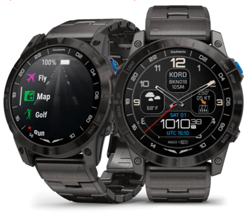 Garmin D2 Mach 1 Pro – Aviator smartwatch with vented titanium bracelet