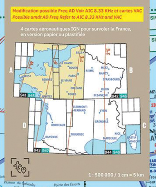 2024 France ICAO Charts - Laminated or Paper 1:500,000