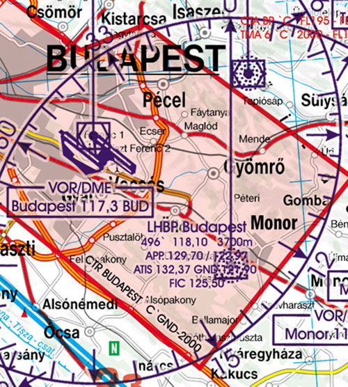 Image 2 of 2024 Hungary VFR Chart 1:500 000 - Rogersdata