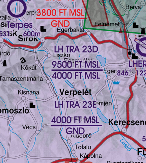 Image 3 of 2024 Hungary VFR Chart 1:500 000 - Rogersdata