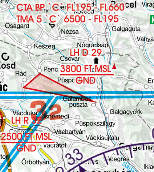 2024 Hungary VFR Chart 1:500 000 - RogersdataImage Id:126832