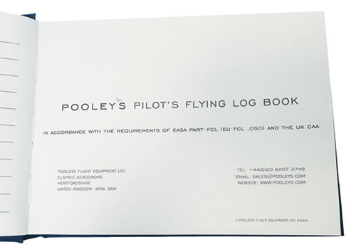 Image 1 of Pooleys Pilot Flying Log Book - Blue